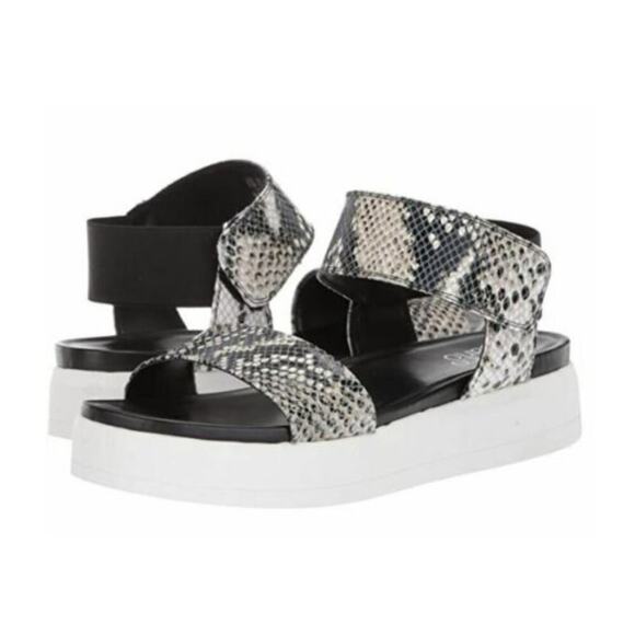 Franco Sarto Kana Platform Sandals Snakeskin Pattern Women's Size 9.5 - Picture 1 of 7